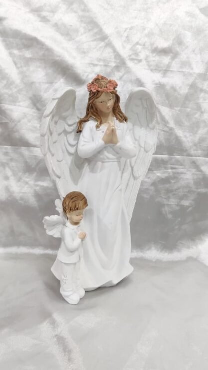 Guardian Angel Poly Marble Statue - 8 Inch - Image 2