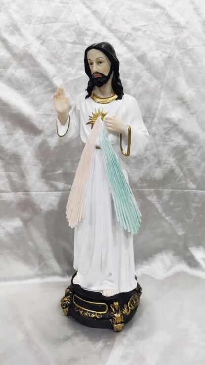 Poly Marble White Divine Mercy Statue - 1 Feet - Image 4