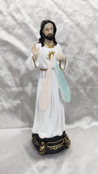 Poly Marble White Divine Mercy Statue - 1 Feet - Image 2