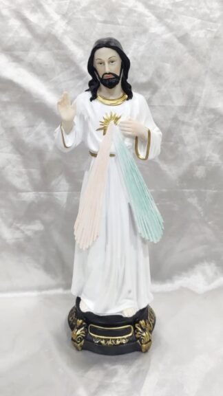 Poly Marble White Divine Mercy Statue - 1 Feet