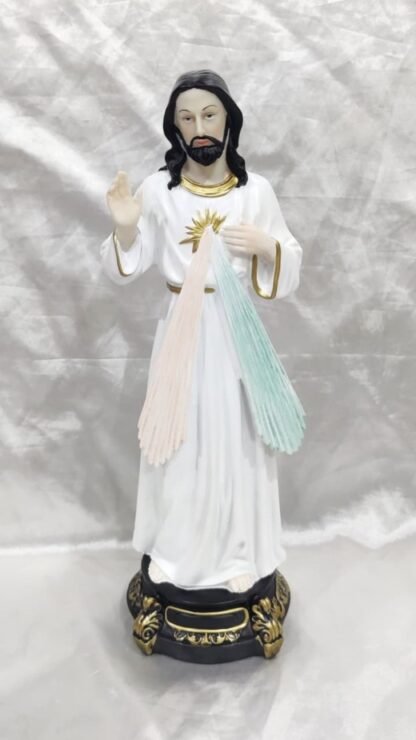 Poly Marble White Divine Mercy Statue - 1 Feet