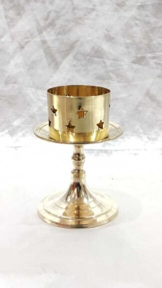 Brass Candle Stand Golden Colored - 4.5 Inch