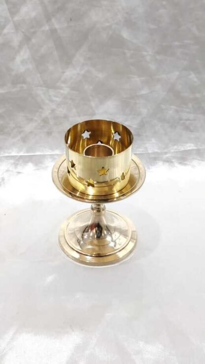 Brass Candle Stand Golden Colored - 4.5 Inch - Image 4