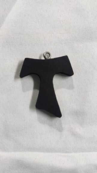 Wooden Black Tau Cross Pendants - 3.5 cm