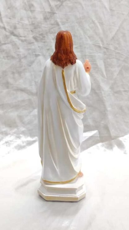 Poly Marble Sacred Heart Statue - 12 Inch - Image 4