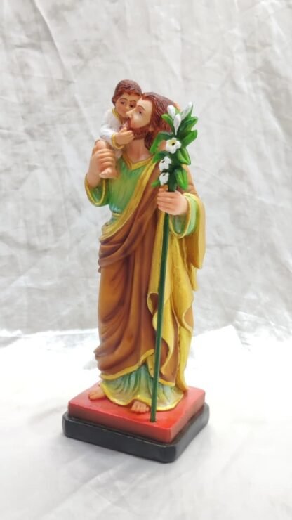 Poly Marble St Christopher Statue - 12 Inch - Image 3