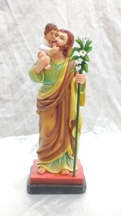 Poly Marble St Christopher Statue - 12 Inch
