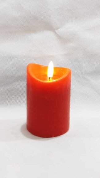 Led Wax Candle Red for Return Gifts - 4 Inch