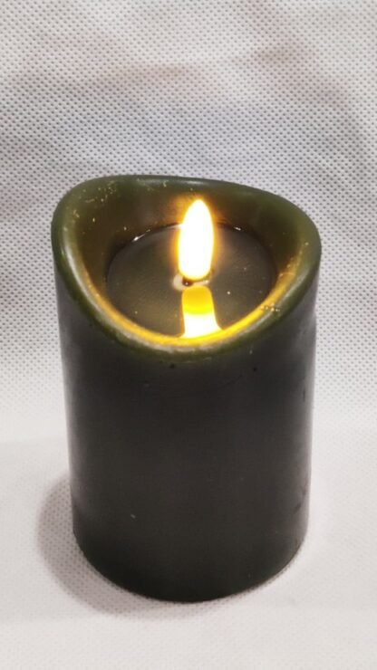 Led Wax Candle Green for Return Gifts - 4 Inch - Image 2