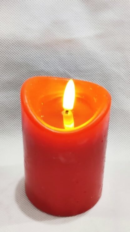 Led Wax Candle Red for Return Gifts - 4 Inch - Image 4