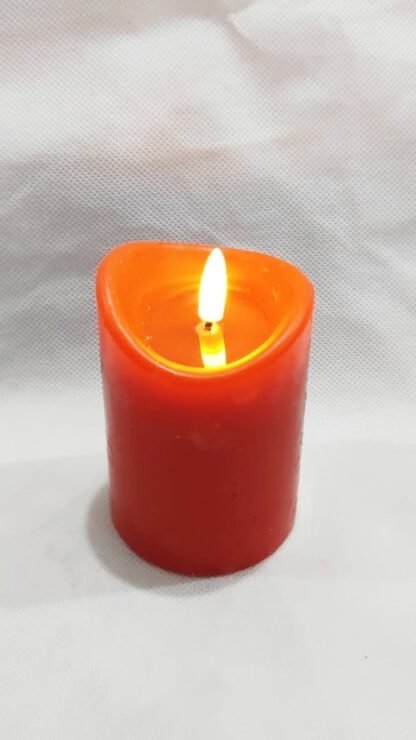 Led Wax Candle Red for Return Gifts - 4 Inch - Image 3