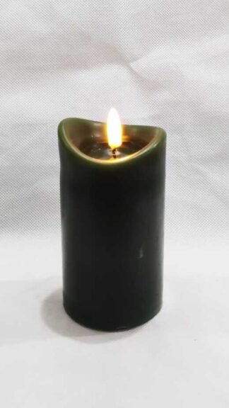 Led Wax Candle Green for Return Gifts - 5 Inch