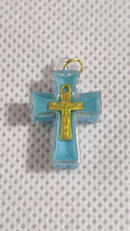 Blue Cross Pendants - 1 Inch - Image 2