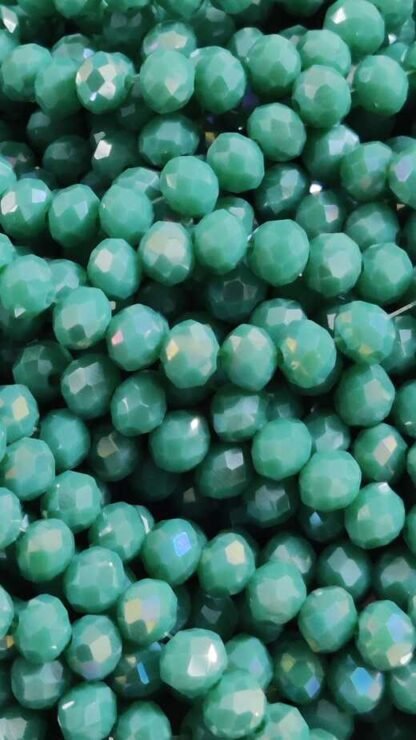 Blue Colored Crystal Beads One Line - 8 MM