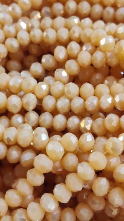Peach Colored Crystal Beads One Line - 8 MM