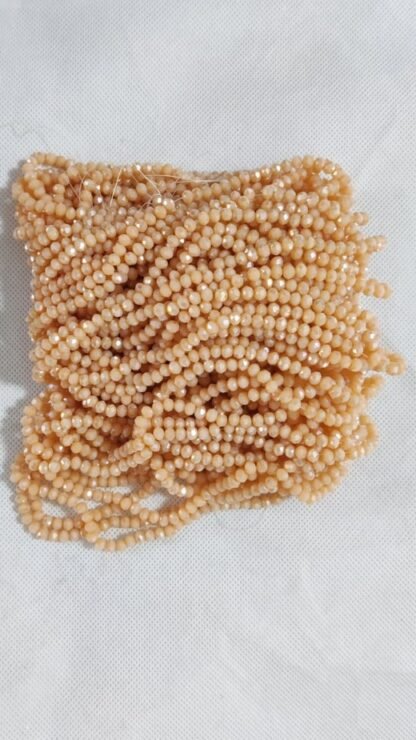 Peach Colored Crystal Beads One Line - 8 MM - Image 2