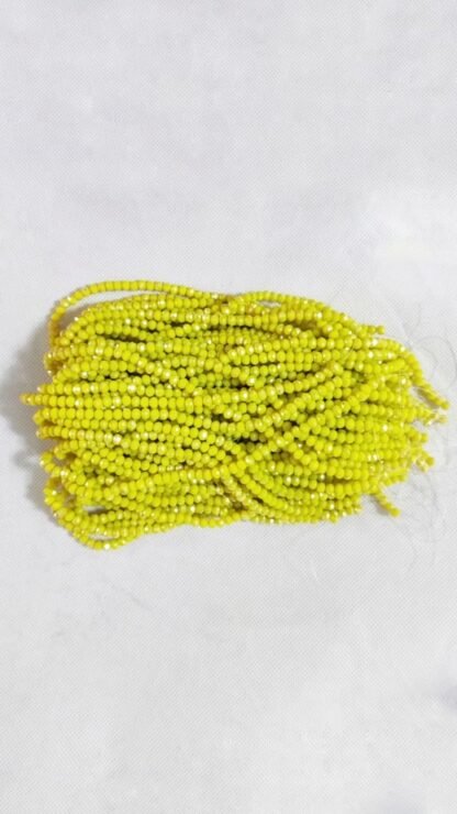 Yellow Colored Crystal Beads One Line - 8 MM - Image 2