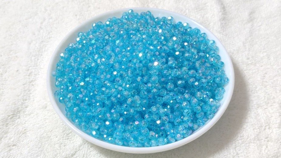 Crystal Plastic Blue Beads - 8mm - Image 2