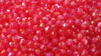 Crystal Plastic Pink Beads - 8mm