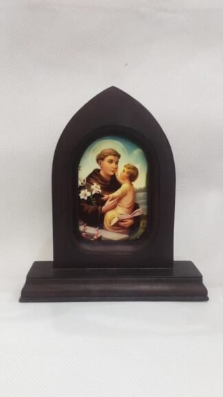 St Antony Wooden Frame - 6 Inch