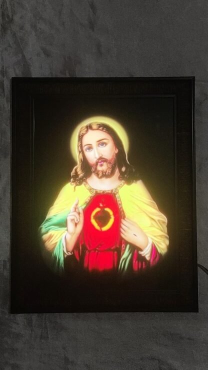 Sacred Heart LED Photo Frame - 13x10 Inch - Image 3