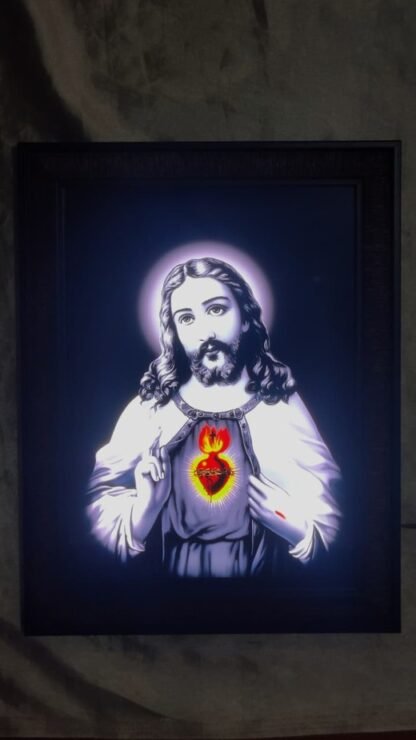 Sacred Heart LED Photo Frame - 13x10 Inch - Image 3