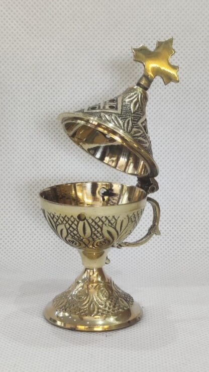 Gold Plated Incense Pot - 4.5 Inch - Image 5