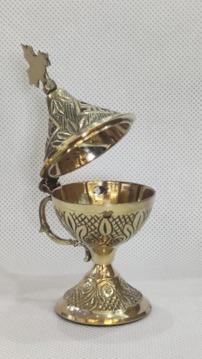 Gold Plated Incense Pot - 4.5 Inch - Image 4