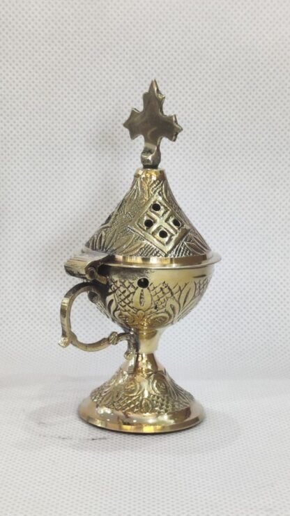 Gold Plated Incense Pot - 4.5 Inch - Image 3
