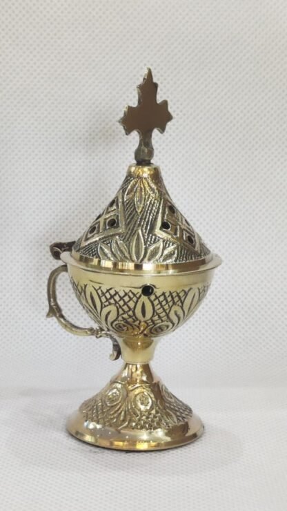 Gold Plated Incense Pot - 4.5 Inch - Image 2