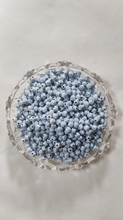 White Plastic Cross Beads - 8 MM - Image 2