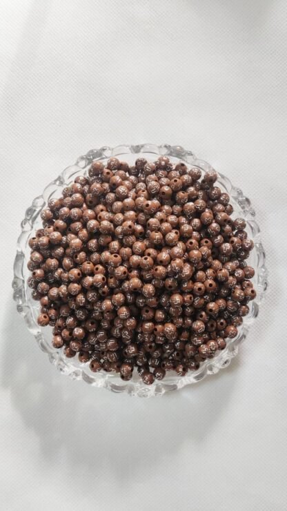 Brown Plastic Cross Beads - 8 MM - Image 3
