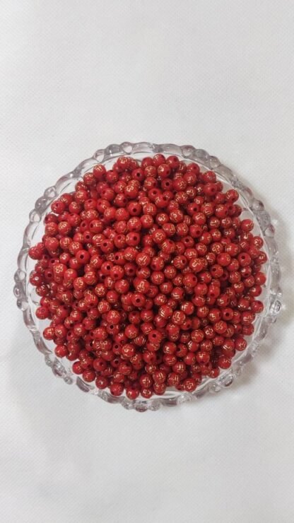 Red Plastic Cross Beads - 8 MM - Image 2