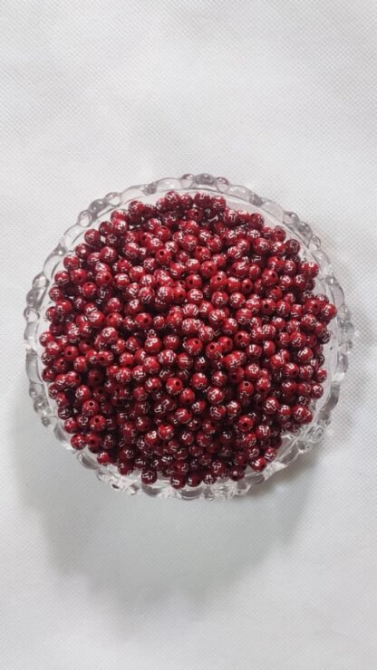 Red Plastic Cross Beads - 8 MM - Image 2
