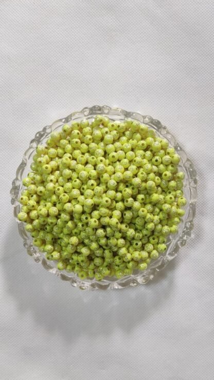 Yellow Plastic Cross Beads - 8 MM - Image 2