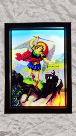 St. Michael Archangel Led Photo Frame - 16x12Inch