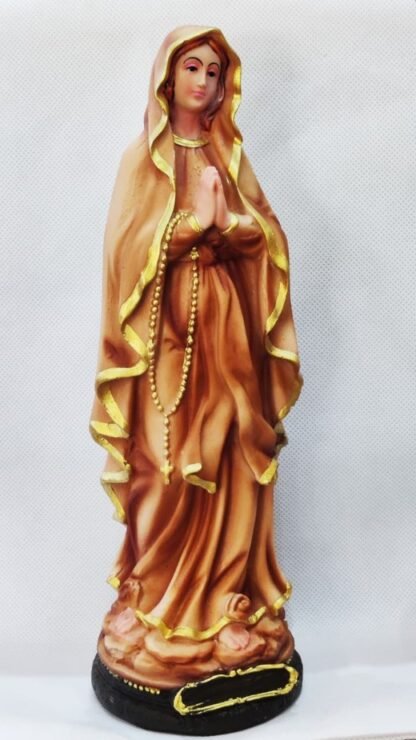 Poly Marble Our Lady Of Lourdes Statue - 1 Feet - Image 4