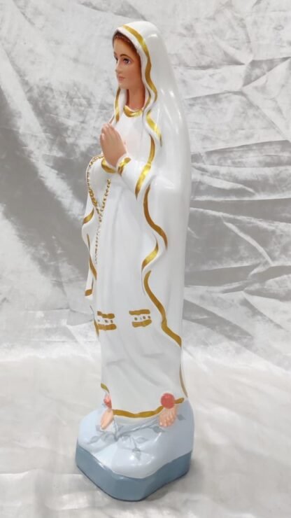 Fiber Our Lady Of Lourdes Statue - 19 Inch - Image 3