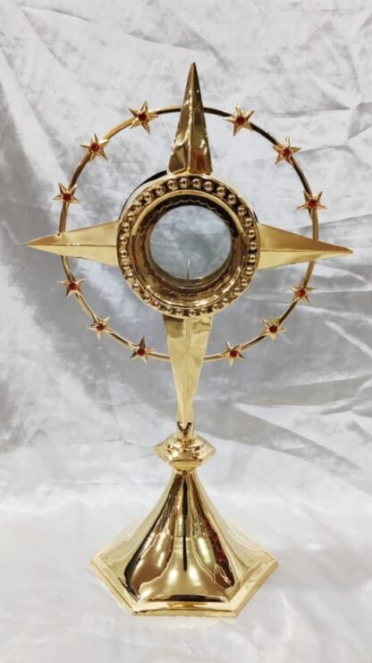 Elegant Gold Plated Monstrance - 19 Inch