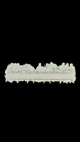 Marble Last Supper Sculpture - 3x1 Feet