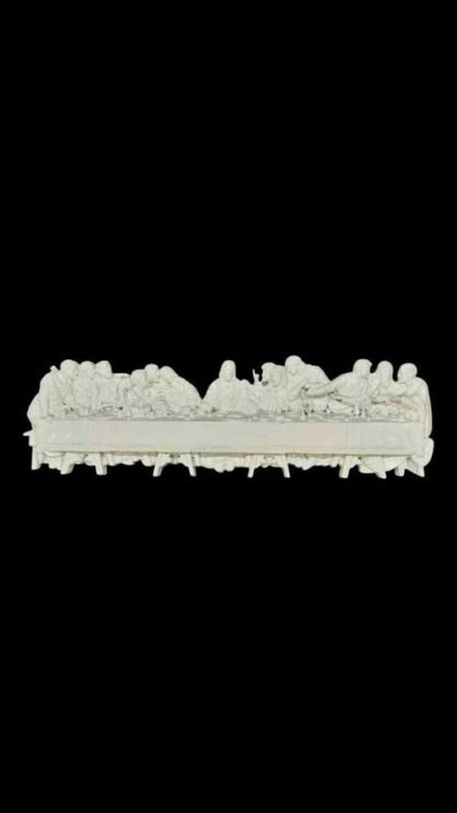 Marble Last Supper Sculpture - 3x1 Feet