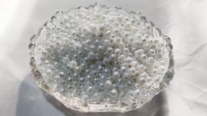 White Colored Flower Beads - 8 MM - Image 2