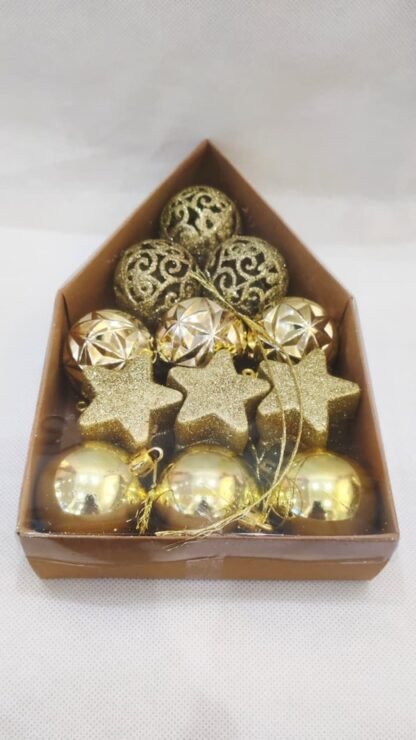 Golden Hanging Christmas Items for decoration - Image 4