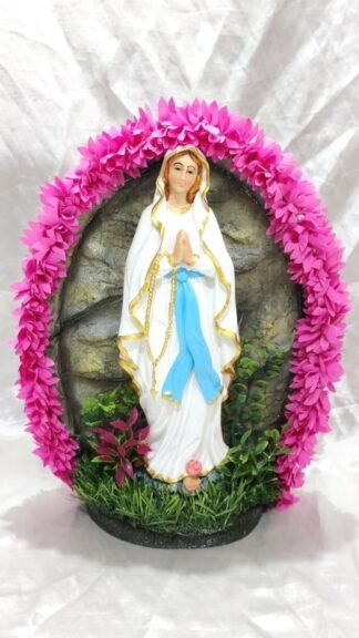 Poly Marble Our Lady Of Lourdes Statue - 13 Inch