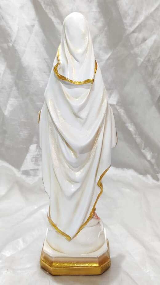 Poly Marble Our Lady Of Lourdes Statue - 12 Inch - Image 5
