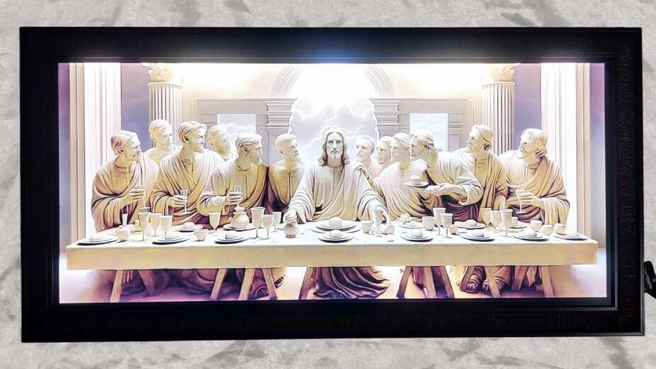 LED Last Supper Elegant Photo Frame - 24x12 Inch - Image 3