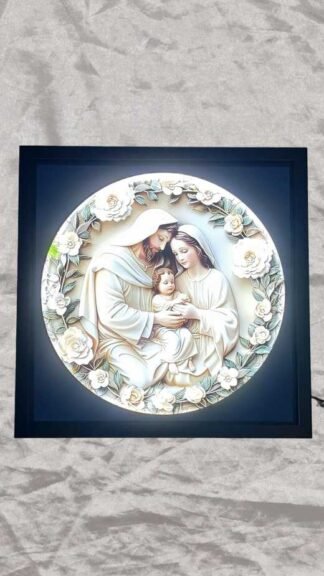 Holy Family LED Photo Frame - 16x16 Inch