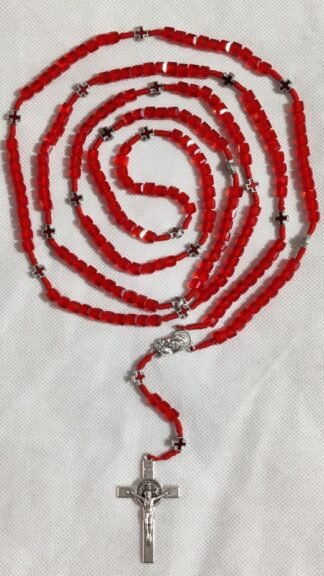 Extended Square Crystal Rosary - 203 Beads