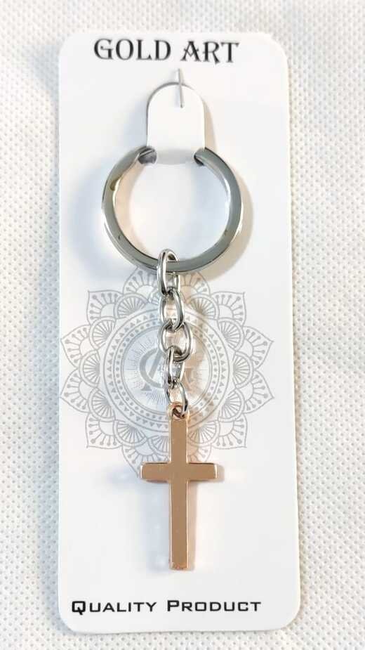 Cross Golden Keychain - 4 Inch - Image 2