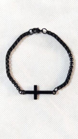 Shining Black Medal Bracelet